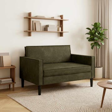 vidaXL XXL-fauteuil Leger Groen Kunst Suède Leer, Verzenden