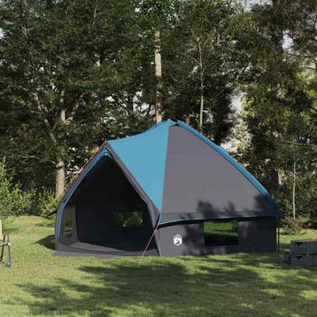 vidaXL Teepee Tent voor 10 Personen 10-persoons Blauw en, Caravans en Kamperen, Verzenden, Nieuw