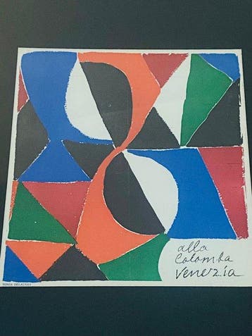 Sonia Delaunay (1885-1979) - Menu Ristorante Alla Colomba