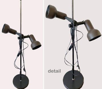 Staande lamp - metaal en kunststof - Vintage vloerlamp