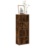 vidaXL Boekenkast 40x24x102 cm bewerkt hout gerookt, Verzenden, Nieuw