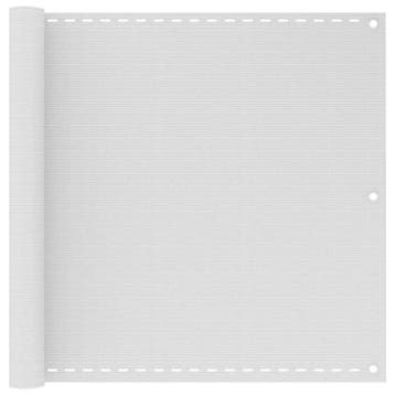 vidaXL Balkonscherm HDPE 90x400 cm wit, Verzenden