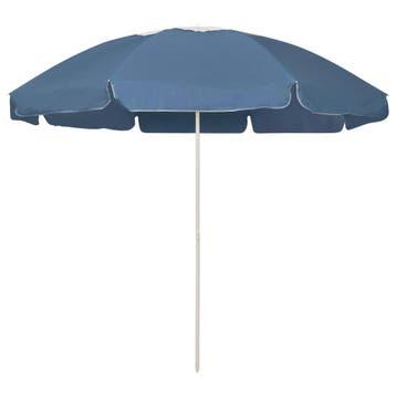 vidaXL Strandparasol 240 cm blauw, Tuin en Terras, Verzenden, Nieuw
