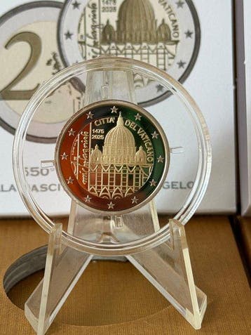 Vaticaan. 2 Euro 2025 Anno Santo + Michelangelo (2