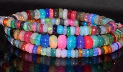 Opaal Natuurlijke multicolor mineralen- 9 g - (1), Verzamelen, Mineralen en Fossielen