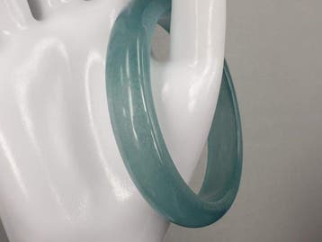 Natuurlijke aquamarijn edelsteen getest / Omtrek: 19,5 cm /