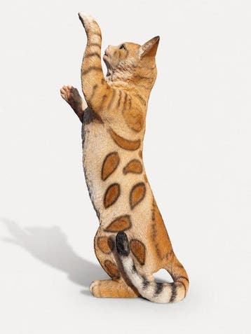 Beeld, garden statue 50 cm high scratching cat - 50 cm -