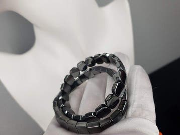 Hematiet Armband Circuit 18,5 cm en 19 cm / Gratis