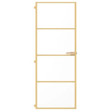 vidaXL Binnendeur smal 76x201,5 cm gehard glas en aluminium, Verzenden, Nieuw