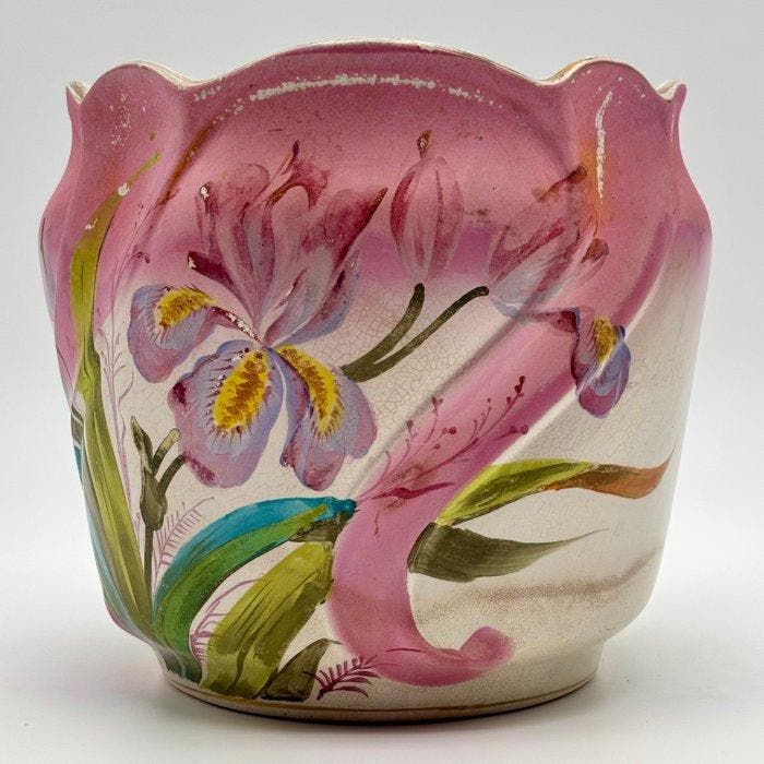 Société Anonyme de la Faïencerie de Nimy-lez-Mons - Bloempot, Antiek en Kunst, Curiosa en Brocante