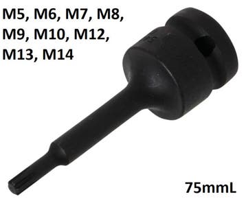 Bgs Technic Kracht Bit dop, Ribe, M5, 1/2, Verzenden, Nieuw