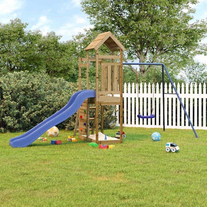 vidaXL Speelhuis geïmpregneerd grenenhout, Kinderen en Baby's, Speelgoed | Buiten | Speeltoestellen, Nieuw, Verzenden