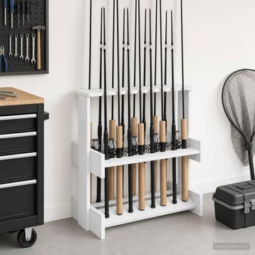 vidaXL Biljartkeu-stand Bewerkt hout 60 x 35 x 60 cm Wit, Verzenden