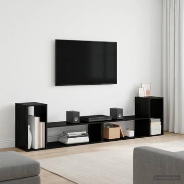 vidaXL TV Kast 100 x 30 x 50 cm Zwart eiken Bewerkt hout, Verzenden, Nieuw