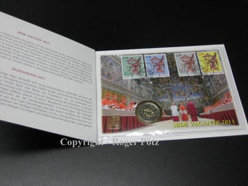 Vatikan 2 Euro 2013 Sedisvakanz im offiziellen Numisbrief, Verzenden