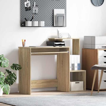 vidaXL Bureau Sonoma Eik 106 x 41 x 88.5 cm Bewerkt hout, Verzenden