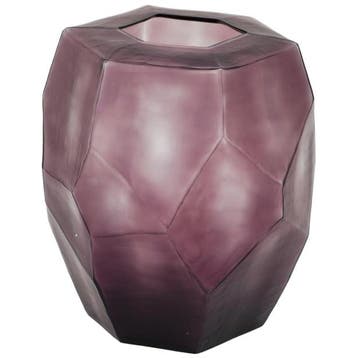 Flamant Vaas Nadia, 26x26x30 - Nieuw in verpakking -, Verzenden, Nieuw, Paars, Glas