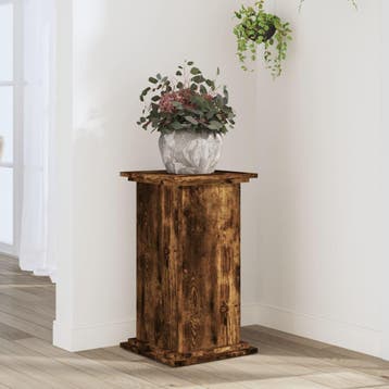 vidaXL Plantenstand Gerookt eiken 33 x 33 x 60 cm Bewerkt, Verzenden, Nieuw