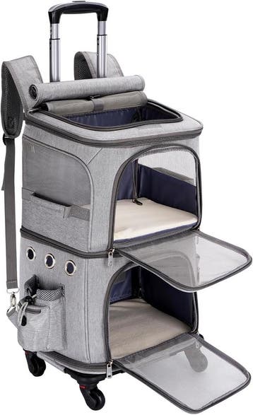 Dubbele huisdier trolley XL | Retour deal | Sla nu toe, Verzenden