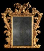 Wandspiegel - Verguld hout - Emiliaanse spiegel uit de, Antiek en Kunst