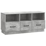 vidaXL TV Kast met lade Betongrijs 102 x 34,5 x 47 cm, Huis en Inrichting, Verzenden, Nieuw