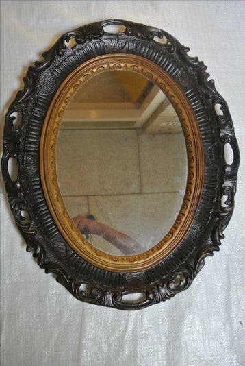 Miroir mural - Papier-mâché, verre miroir - miroir Art