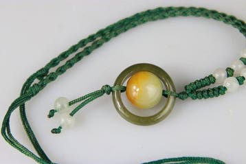 Hanger met Chinese parel - Jade Verte Pale - China - 20e, Antiek en Kunst