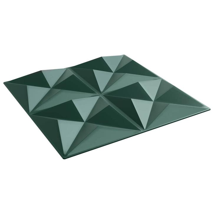 vidaXL Wandpanelen 24 pcs Origami Groen 50 x 50 cm XPS, Bricolage & Construction, Plaques & Panneaux, Envoi
