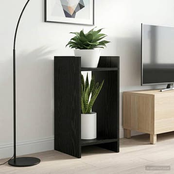vidaXL Plantenstand Zwart eiken 30 x 30 x 60 cm Bewerkt hout, Verzenden