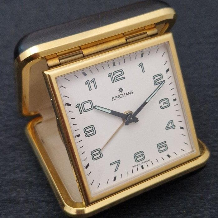 Wekker - Junghans New Old Stock - Verguld - 1990-2000 -, Antiek en Kunst, Antiek | Klokken