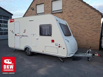Sterckeman Starlett 420 CP - 2014 - Mover, Caravans en Kamperen, Sterckeman, Treinzit, Dwarsbed, Voortentlamp