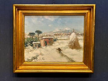Gaetano Bocchetti (1888-1990) - Neve sul Vesuvio