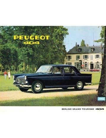1963 PEUGEOT 404 SEDAN BROCHURE FRANS