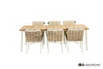 Apple Bee Milou dining set Oyster met Milou tafel met teak, Tuin en Terras, Nieuw
