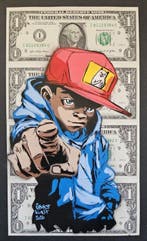 Jinks Kunst - ROST - 4 Real US $1 Banknotes - New Artwork