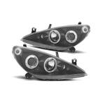PHARES PEUGEOT 307 01-05 ANGEL EYES FOND NOIR H7 H1 H1, Verzenden
