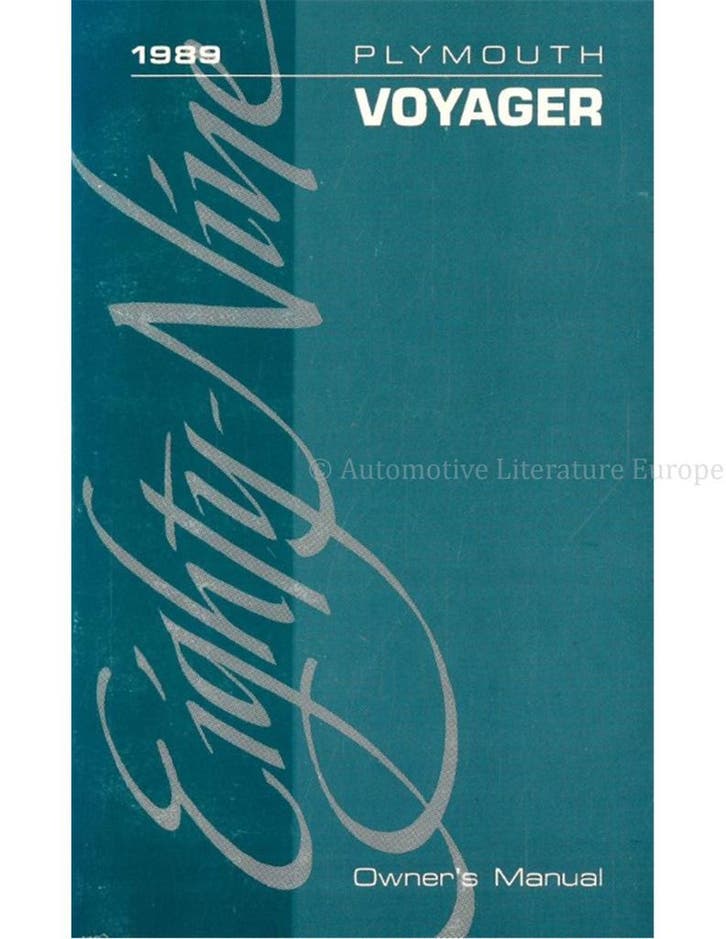 1989 PLYMOUTH VOYAGER INSTRUCTIEBOEKJE ENGELS (USA), Auto diversen, Handleidingen en Instructieboekjes