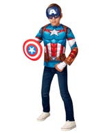 Captain America Pak Kind Set, Kinderen en Baby's, Carnavalskleding en Verkleedspullen, Verzenden, Nieuw