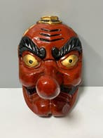 Noh masker - Hout, Groot houten gebeeldhouwd Nô-masker van, Antiek en Kunst