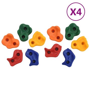 vidaXL Klimstenen 40 st met touw meerkleurig, Verzenden