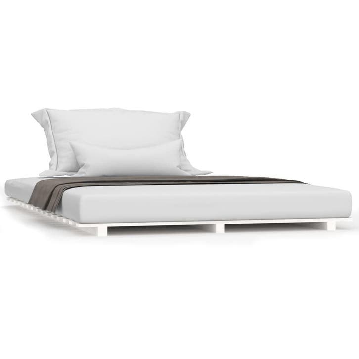 Wit houten bed 150x200 - Tweede kansje, OP = OP! (bedframe), Huis en Inrichting, Slaapkamer | Bedden, Overige maten, 200 cm, Wit