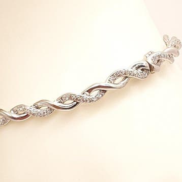Bracelet - 18 carats Or blanc - 0.65ct. tw. Diamant