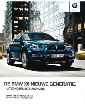 2012 BMW X6 BROCHURE NEDERLANDS, Nieuw