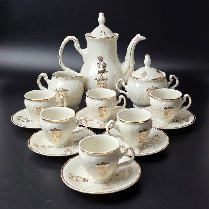 Bernadotte - Koffieservies voor 6 (15) - Porselein, Antiquités & Art, Antiquités | Meubles | Tables