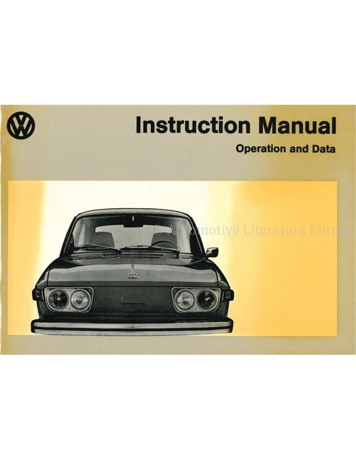 1973 VOLKSWAGEN 412 INSTRUCTIEBOEK ENGELS, Auto diversen, Handleidingen en Instructieboekjes
