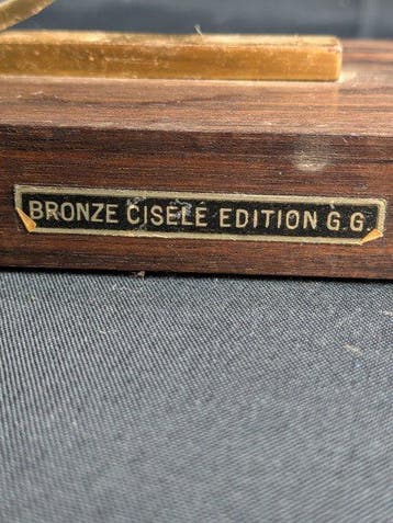 GG - Boekensteunen - Brons, Palissander