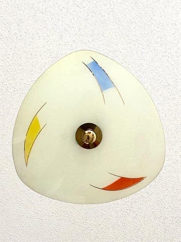 Lustre - Verre et laiton - Vintage Rockabilly 60
