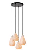 Hanglamp Lucide CINZIA -  - Ø 55,5 cm - 4xE27 - Wit, Verzenden, Nieuw