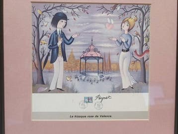 Raymond Peynet (1908-1999) - Le kiosque rose de Valence