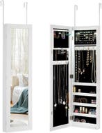 Sieradenkast met spiegel - Passpiegel - Spiegelkast - Wit -, Huis en Inrichting, Verzenden, Nieuw